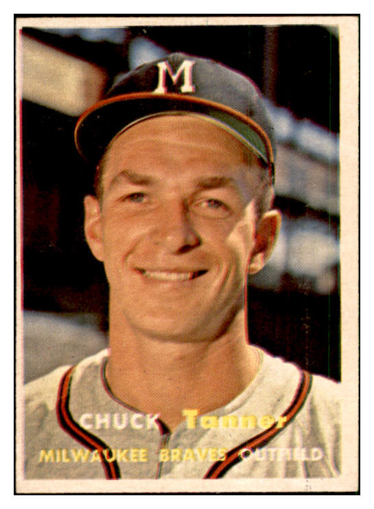 1957 Topps Baseball #392 Chuck Tanner Braves EX-MT 535525