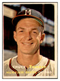 1957 Topps Baseball #392 Chuck Tanner Braves EX-MT 535525