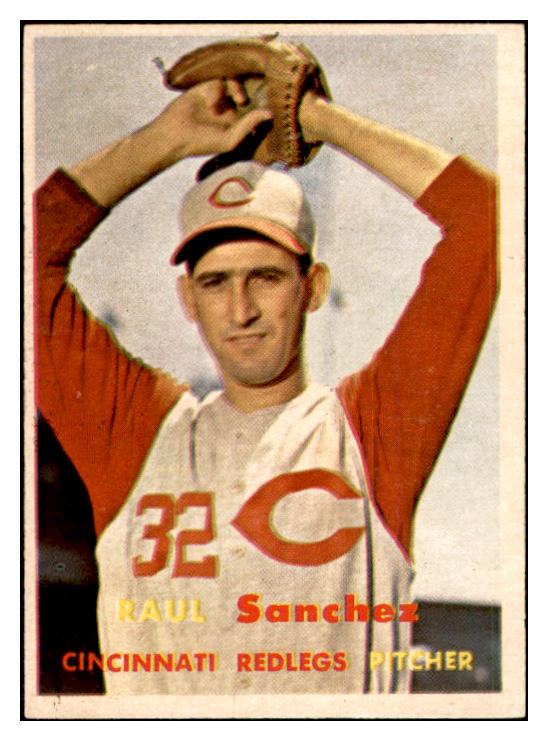 1957 Topps Baseball #393 Raul Sanchez Reds EX-MT 535526