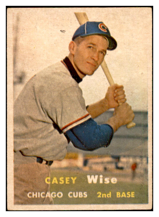 1957 Topps Baseball #396 Casey Wise Cubs EX-MT 535528