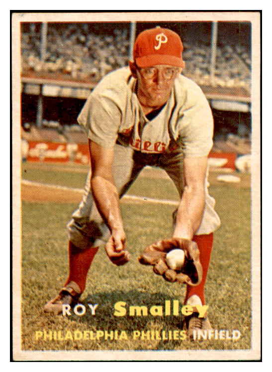 1957 Topps Baseball #397 Roy Smalley Phillies EX-MT 535529