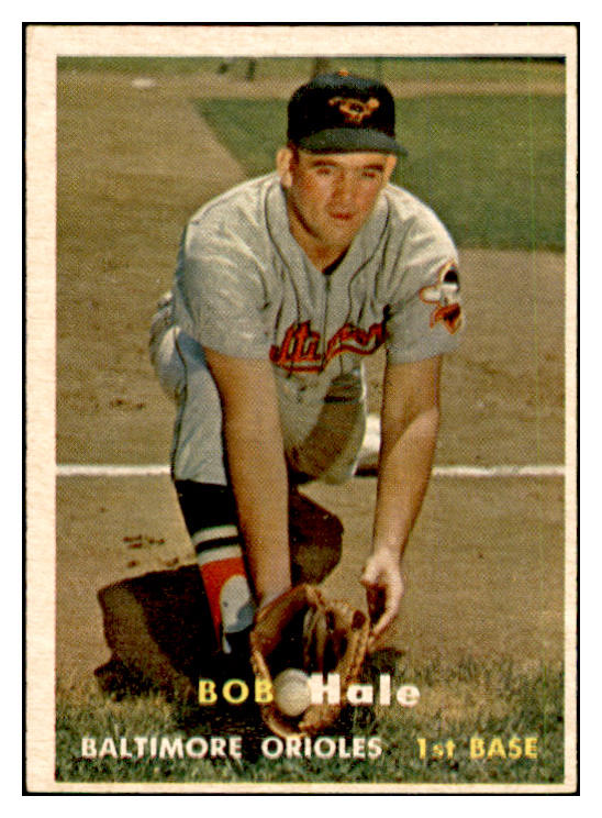 1957 Topps Baseball #406 Bob Hale Orioles EX-MT 535536