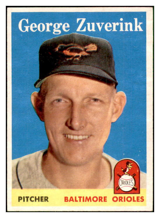 1958 Topps Baseball #006 George Zuverink Orioles EX-MT 535539