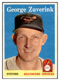 1958 Topps Baseball #006 George Zuverink Orioles EX-MT 535539