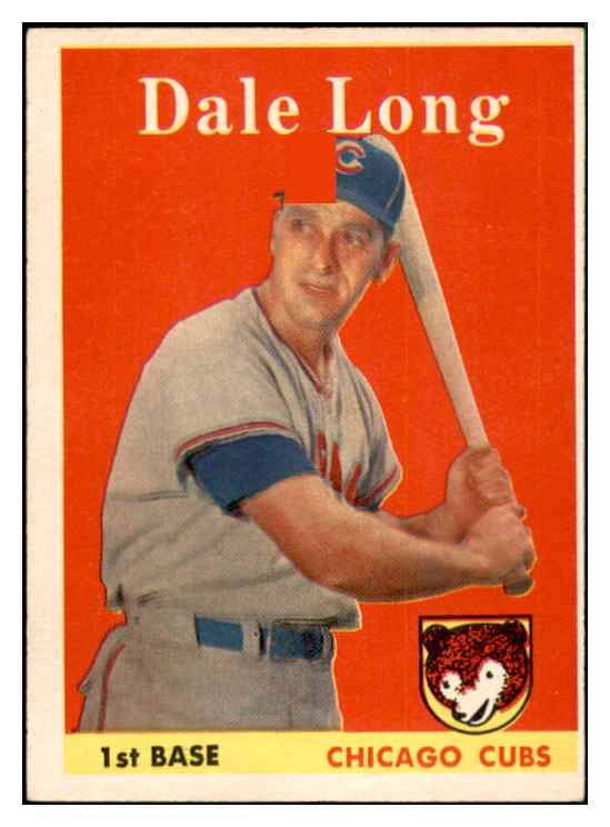 1958 Topps Baseball #007 Dale Long Cubs EX-MT 535540