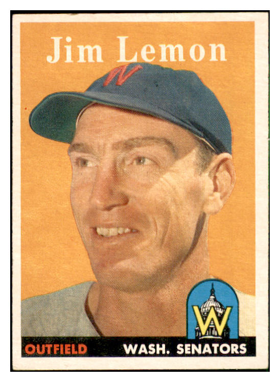 1958 Topps Baseball #015 Jim Lemon Senators EX-MT 535546