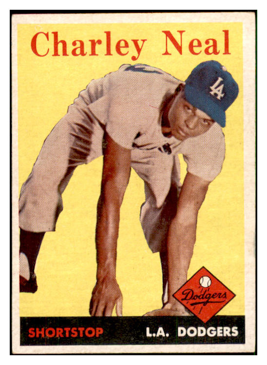 1958 Topps Baseball #016 Charlie Neal Dodgers EX-MT 535548