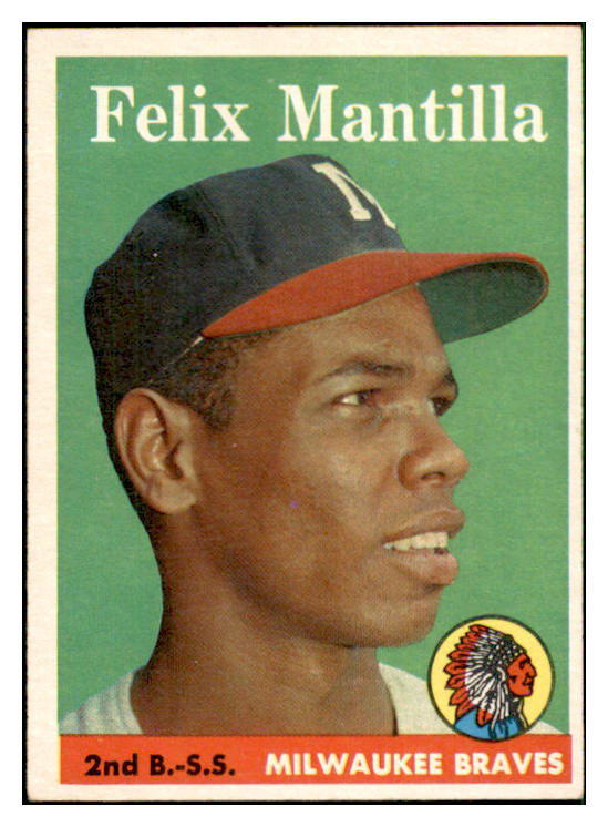 1958 Topps Baseball #017 Felix Mantilla Braves EX-MT 535549