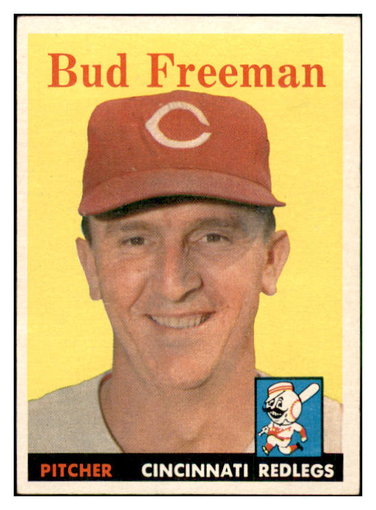 1958 Topps Baseball #027 Bud Freeman Reds EX-MT 535555