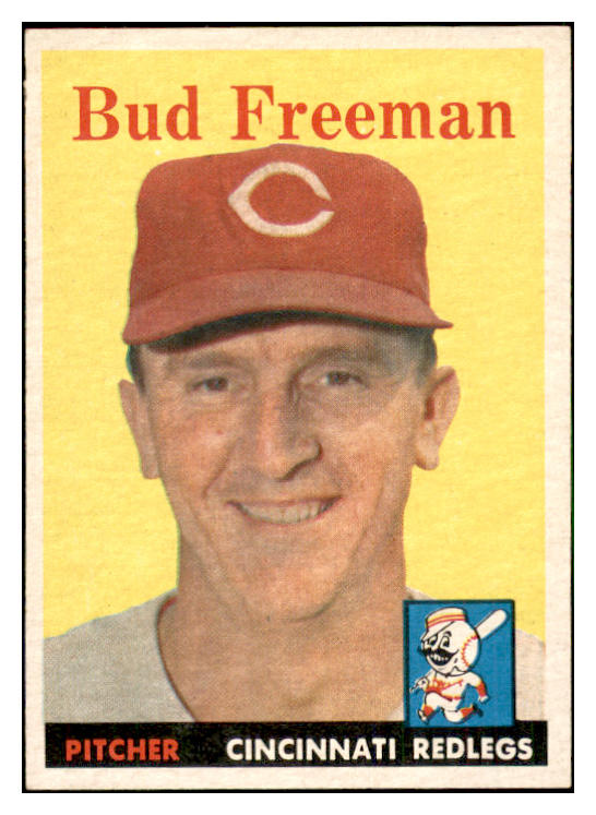 1958 Topps Baseball #027 Bud Freeman Reds EX-MT 535556