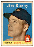 1958 Topps Baseball #028 Jim Busby Orioles EX-MT 535557