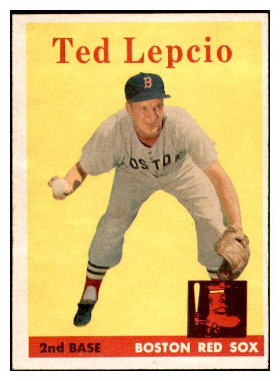 1958 Topps Baseball #029 Ted Lepcio Red Sox EX-MT 535559