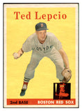 1958 Topps Baseball #029 Ted Lepcio Red Sox EX-MT 535560