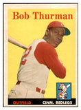 1958 Topps Baseball #034 Bob Thurman Reds EX-MT 535565