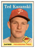 1958 Topps Baseball #036 Ted Kazanski Phillies EX-MT 535568
