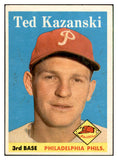 1958 Topps Baseball #036 Ted Kazanski Phillies EX-MT 535569