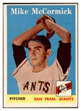 1958 Topps Baseball #037 Mike McCormick Giants EX-MT 535570