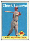 1958 Topps Baseball #048 Chuck Harmon Phillies EX-MT 535578