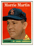 1958 Topps Baseball #053 Morrie Martin Cardinals EX-MT 535582