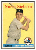 1958 Topps Baseball #054 Norm Siebern Yankees EX-MT 535584