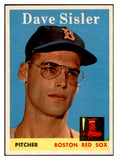 1958 Topps Baseball #059 Dave Sisler Red Sox EX-MT 535594