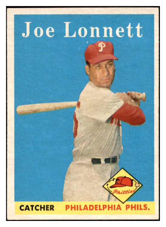 1958 Topps Baseball #064 Joe Lonnett Phillies EX-MT 535601