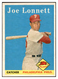 1958 Topps Baseball #064 Joe Lonnett Phillies EX-MT 535601