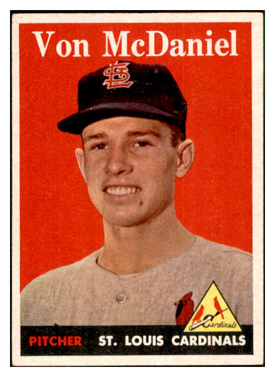 1958 Topps Baseball #065 Von McDaniel Cardinals EX-MT 535602