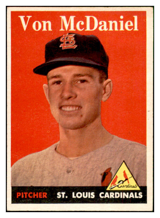 1958 Topps Baseball #065 Von McDaniel Cardinals EX-MT 535603