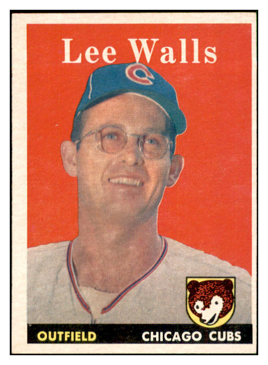 1958 Topps Baseball #066 Lee Walls Cubs EX-MT 535604