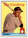 1958 Topps Baseball #067 Joe Ginsberg Orioles EX-MT 535605