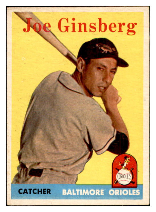 1958 Topps Baseball #067 Joe Ginsberg Orioles EX-MT 535606