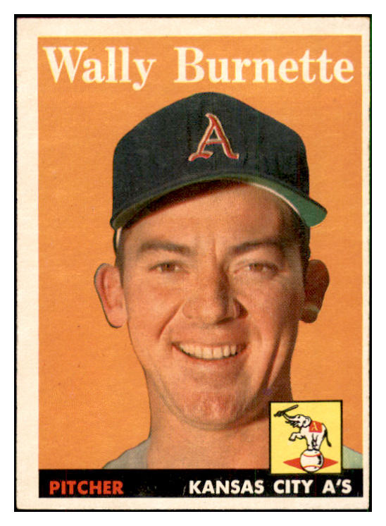 1958 Topps Baseball #069 Wally Burnette A's EX-MT 535608