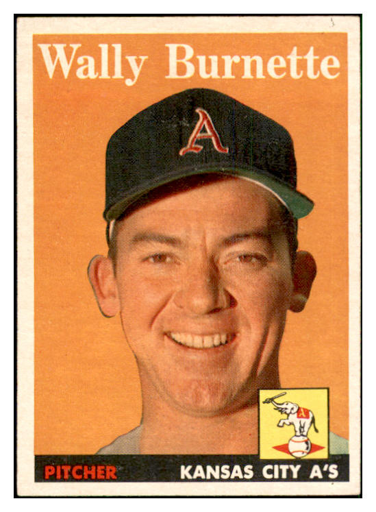 1958 Topps Baseball #069 Wally Burnette A's EX-MT 535609