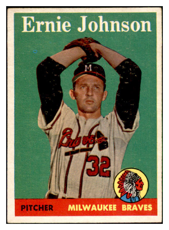 1958 Topps Baseball #078 Ernie Johnson Braves EX-MT 535616