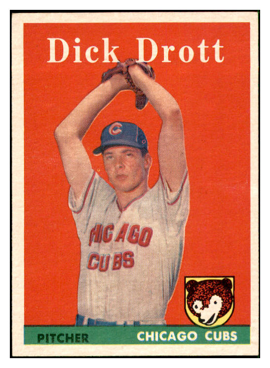 1958 Topps Baseball #080 Dick Drott Cubs EX-MT 535619