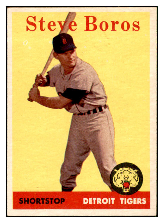 1958 Topps Baseball #081 Steve Boros Tigers EX-MT 535620