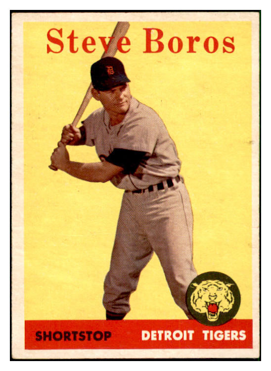 1958 Topps Baseball #081 Steve Boros Tigers EX-MT 535621
