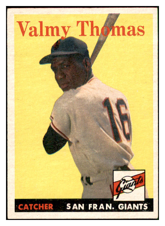 1958 Topps Baseball #086 Valmy Thomas Giants EX-MT 535627