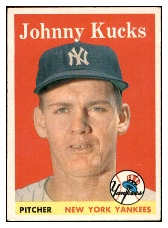 1958 Topps Baseball #087 Johnny Kucks Yankees EX-MT 535628