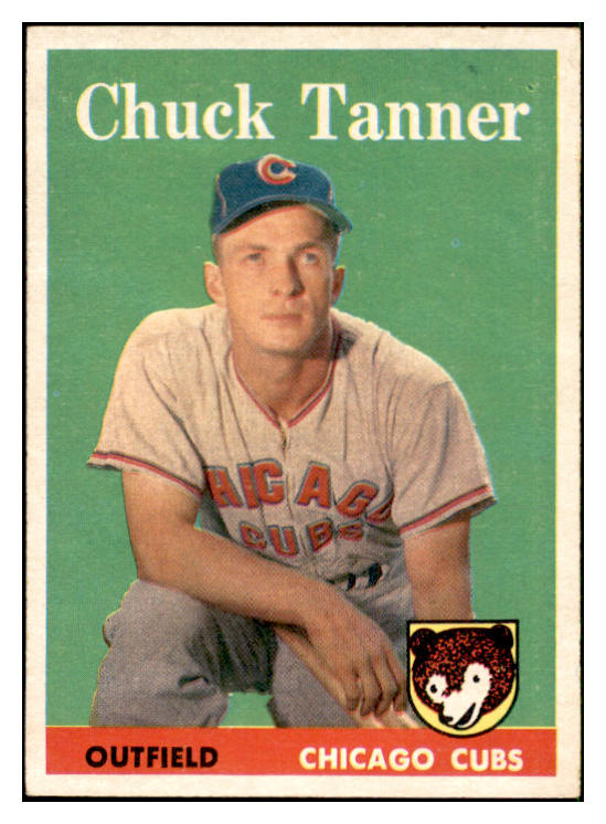1958 Topps Baseball #091 Chuck Tanner Cubs EX-MT 535631