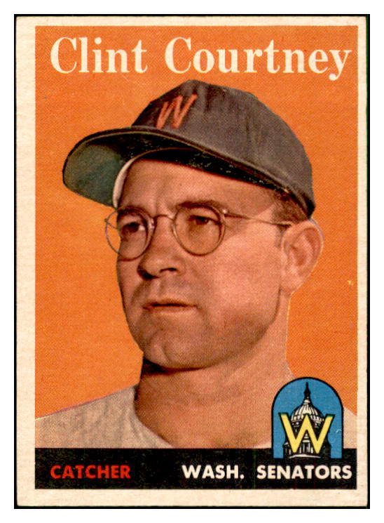 1958 Topps Baseball #092 Clint Courtney Senators EX-MT 535632