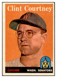 1958 Topps Baseball #092 Clint Courtney Senators EX-MT 535632