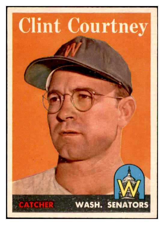 1958 Topps Baseball #092 Clint Courtney Senators EX-MT 535633