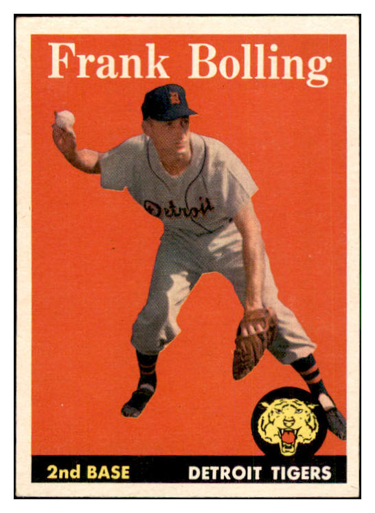 1958 Topps Baseball #095 Frank Bolling Tigers EX-MT 535635