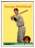 1958 Topps Baseball #102 George Strickland Indians EX-MT 535640
