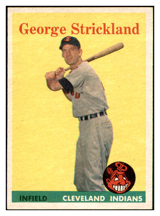 1958 Topps Baseball #102 George Strickland Indians EX-MT 535641