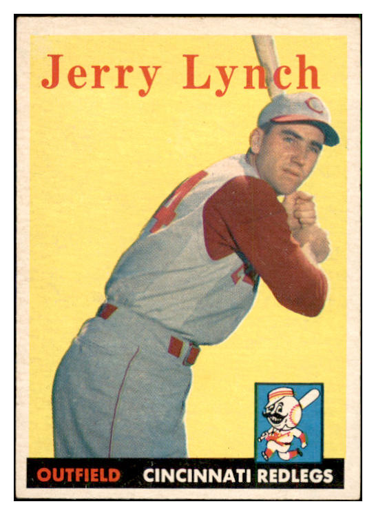 1958 Topps Baseball #103 Jerry Lynch Reds EX-MT 535643