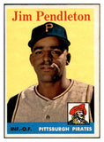 1958 Topps Baseball #104 Jim Pendleton Pirates EX-MT 535644