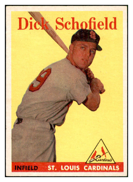 1958 Topps Baseball #106 Dick Schofield Cardinals EX-MT 535647